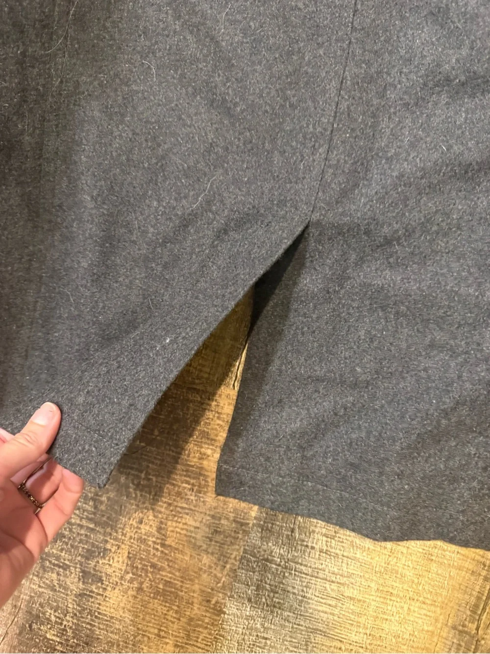 Sold - MICHAEL Michael Kors Dark Gray Wool-Blend Pea Coat